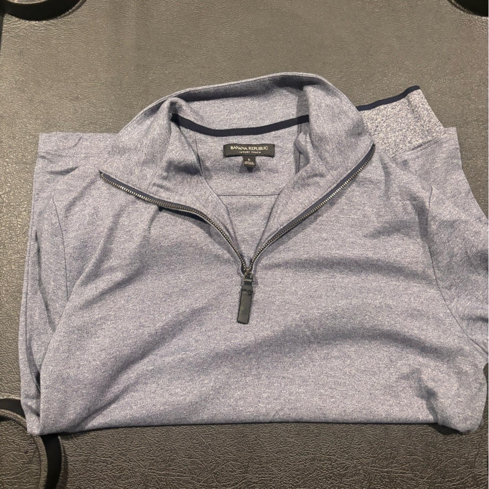 Banana Republic Heather Gray Zip-Up Jacket